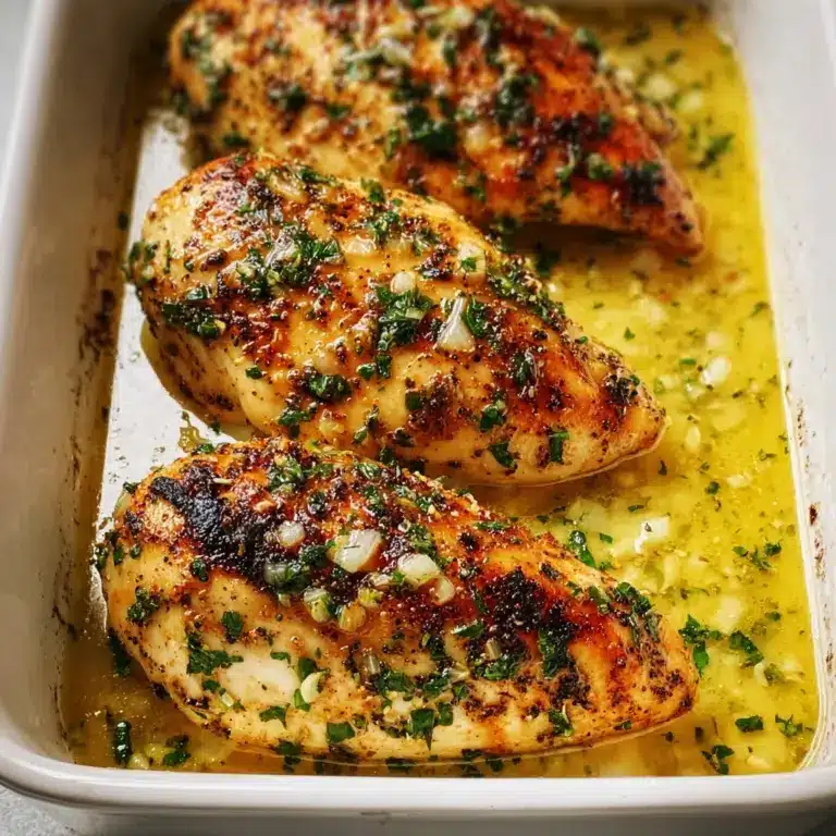 Place the seasoned chicken breasts in a baking dish Recipe