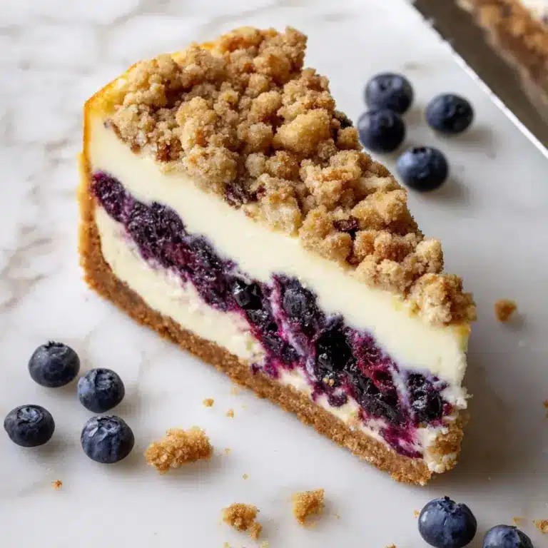 Blueberry Crumble Cheesecake Recipe