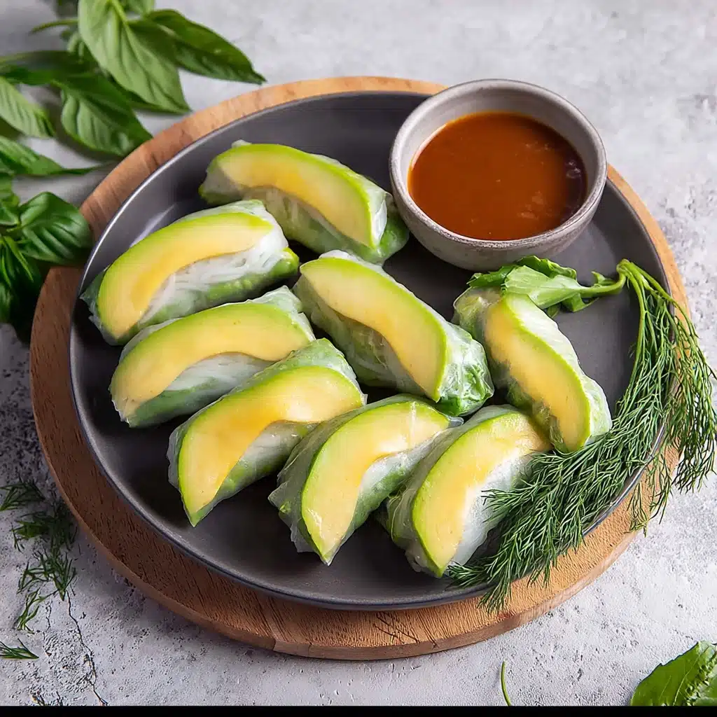 Avocado Spring Rolls with Zesty Thai Peanut Sauce Recipe