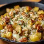 Garlic Parmesan Chicken and Potatoes Skillet Recipe