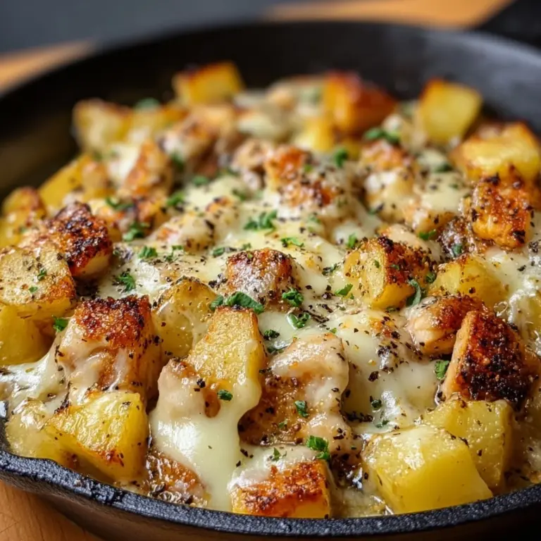Garlic Parmesan Chicken and Potatoes Skillet Recipe