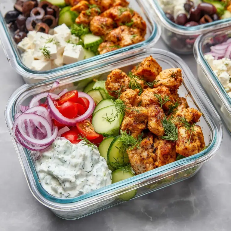 Clean Eating Greek Chicken Meal Prep Bowls! Recipe