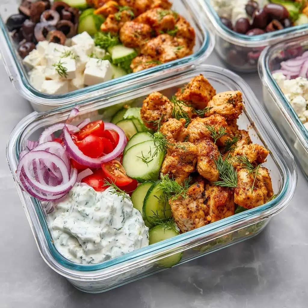 Clean Eating Greek Chicken Meal Prep Bowls! Recipe