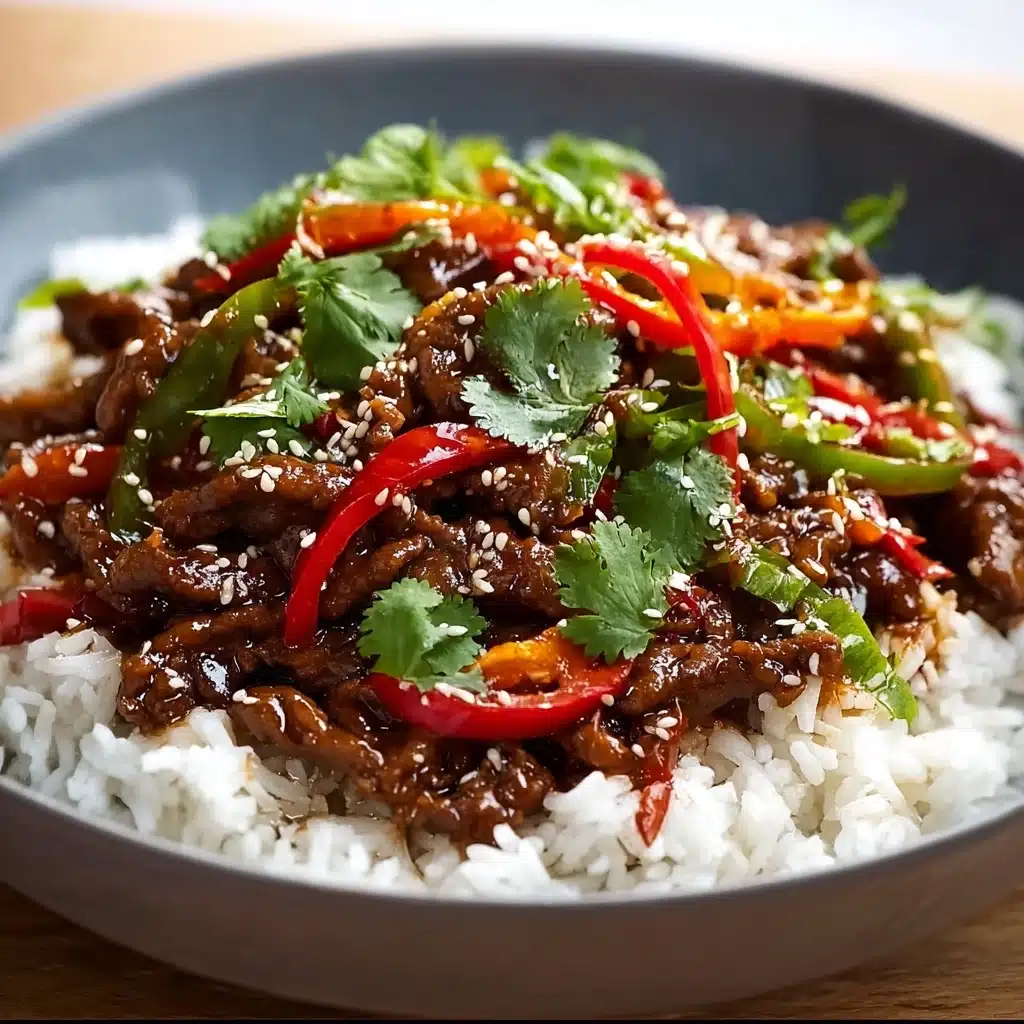 Crispy Chilli Beef Rice Recipe - Recipe Image