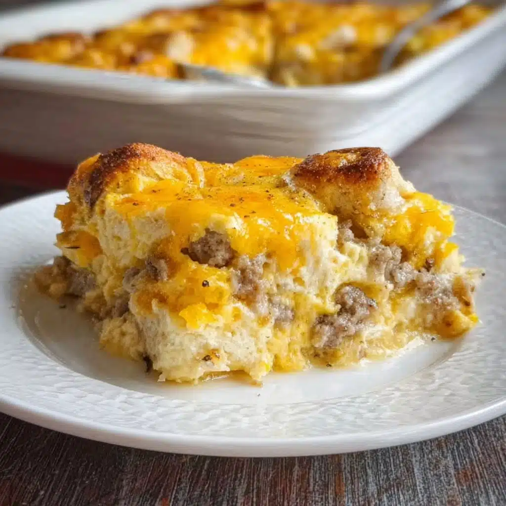 Best Biscuit and Gravy Casserole Recipe - Recipe Image