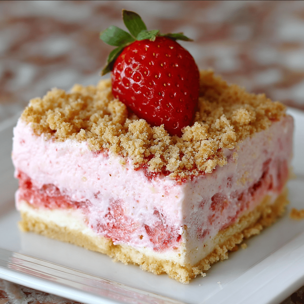 Easy Frozen Strawberry Dessert Recipe - Recipe Image
