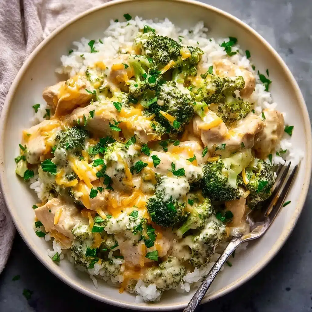Crockpot Creamy Broccoli Cheddar Chicken Delight Recipe - Recipe Image