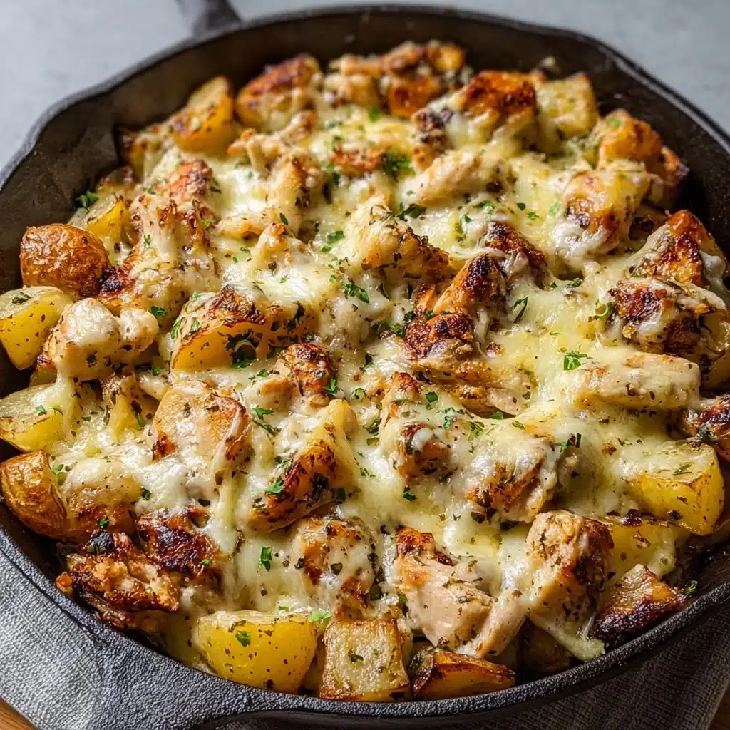 Garlic Parmesan Chicken and Potatoes Skillet Recipe - Recipe Image