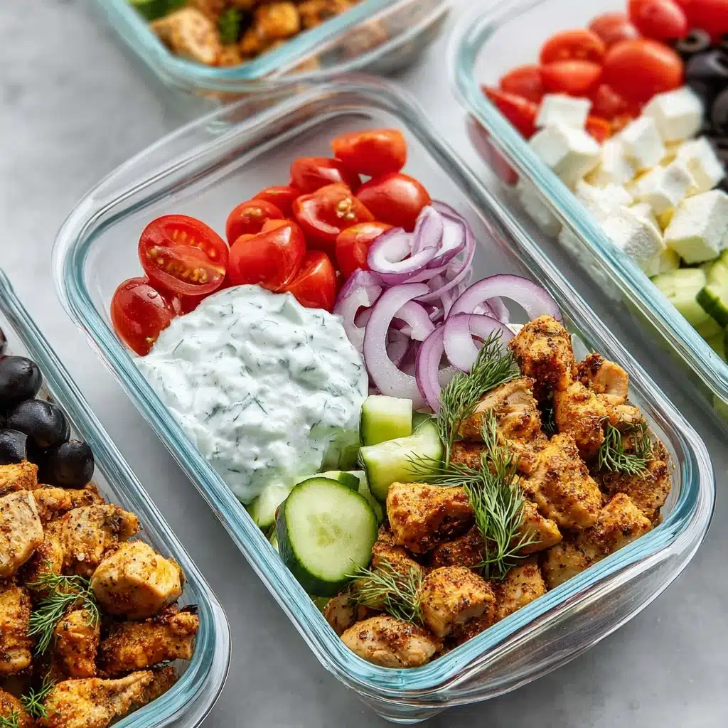 Clean Eating Greek Chicken Meal Prep Bowls! Recipe - Recipe Image