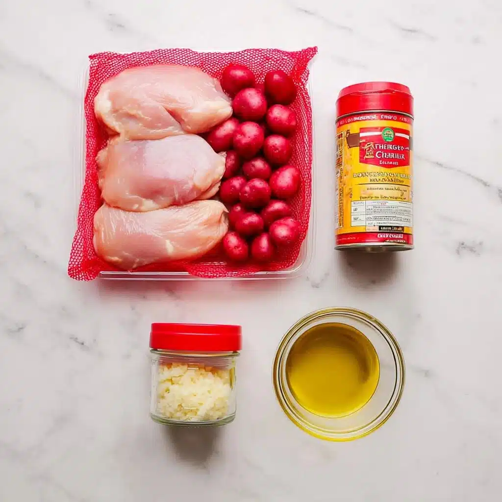 Baked Garlic Parmesan Chicken and Potatoes Recipe - Recipe Image