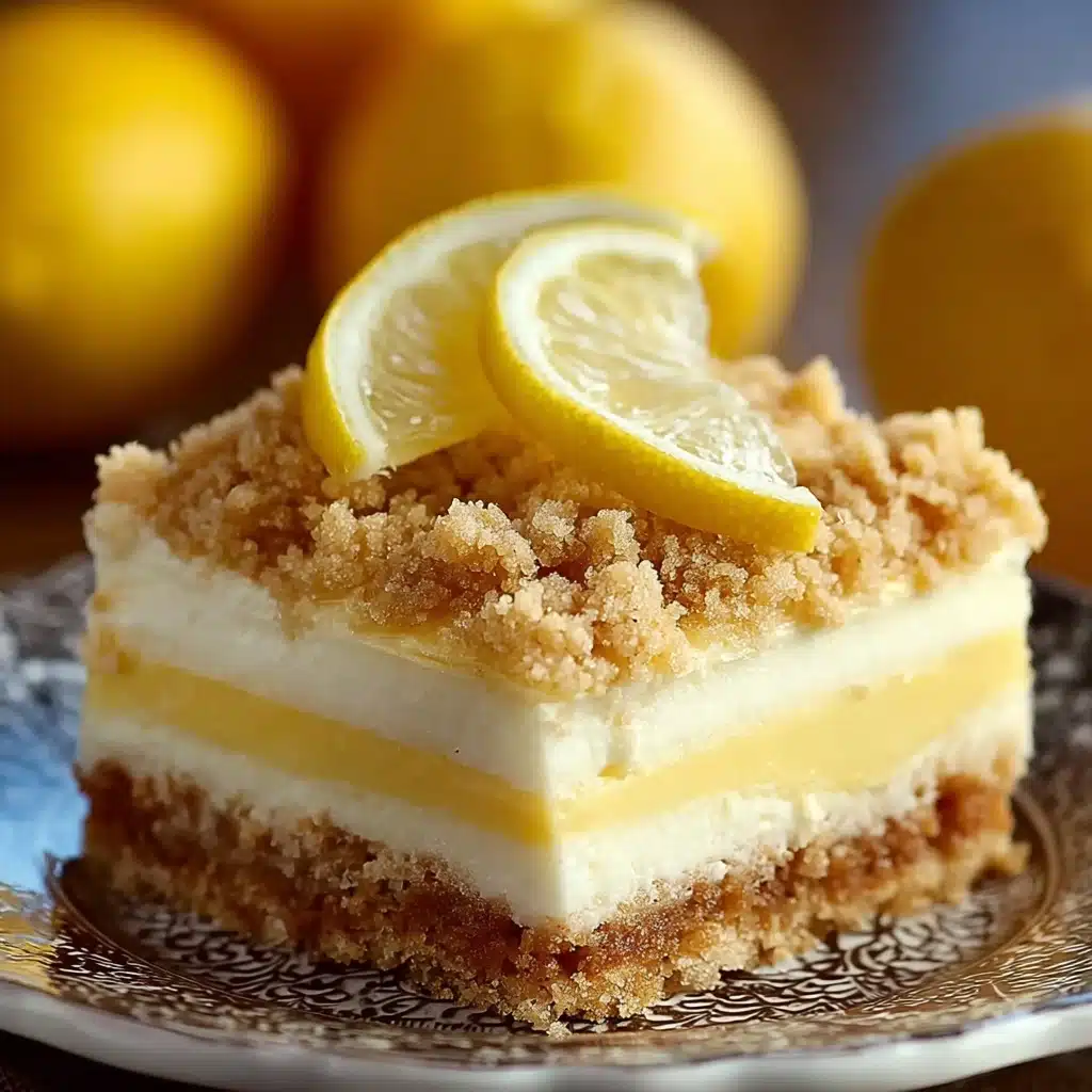 Creamy Lemon Cheesecake Crumb Bars Recipe - Recipe Image