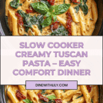 Slow Cooker Creamy Tuscan Pasta Recipe