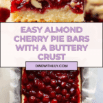 Almond Cherry Pie Bars Recipe