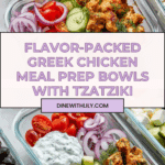 Clean Eating Greek Chicken Meal Prep Bowls! Recipe