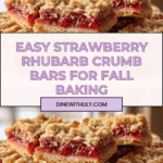 Strawberry Rhubarb Crumb Bars Recipe