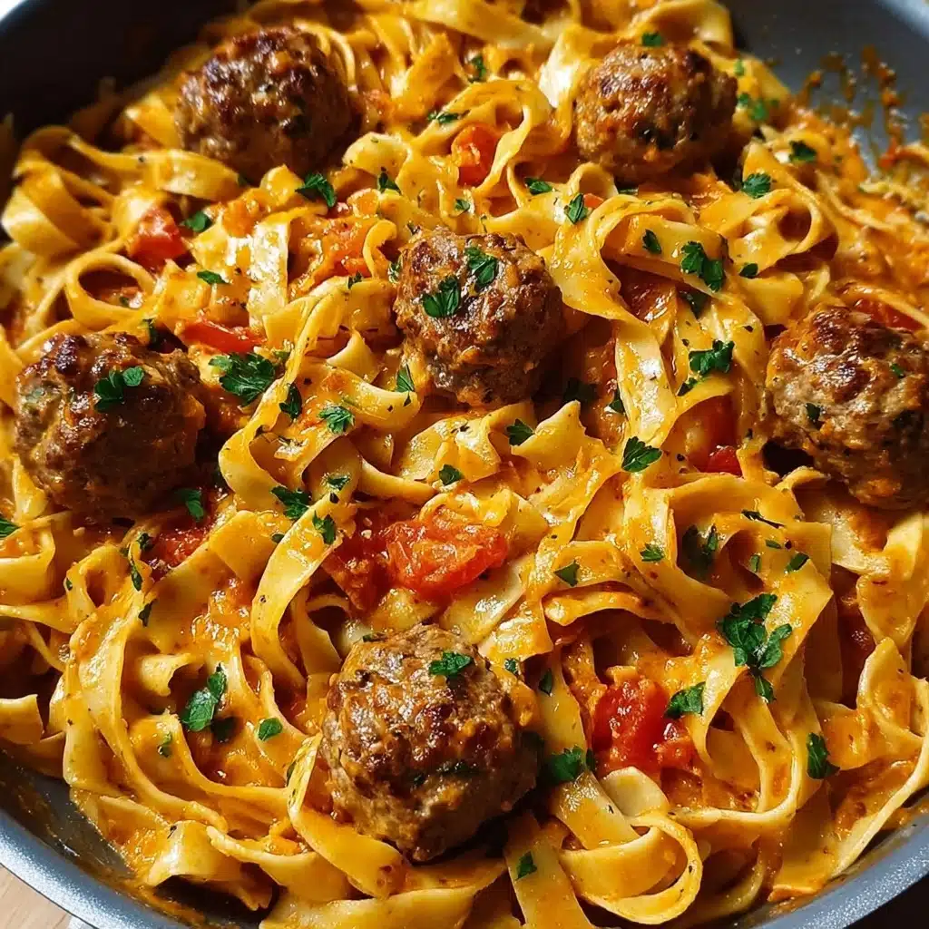 One-Pot Creamy Cajun Meatball Pasta Recipe