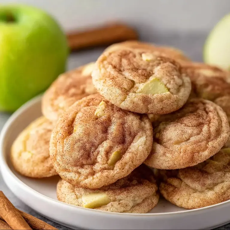 Spiced Apple Cinnamon Snickerdoodle Cookies Recipe