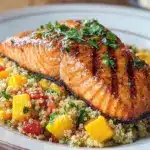 Honey Garlic Salmon with Quinoa Recipe