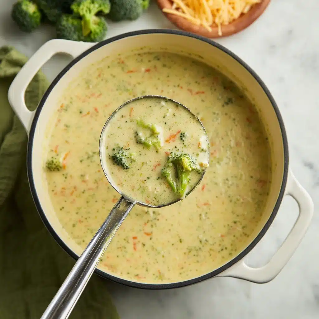 High Protein Broccoli Cheddar Soup Recipe - Recipe Image