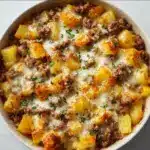One-Pan Cheesy Meat & Potato Skillet Recipe