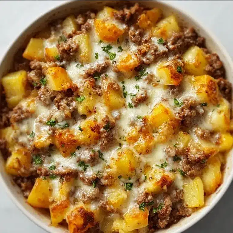 One-Pan Cheesy Meat & Potato Skillet Recipe