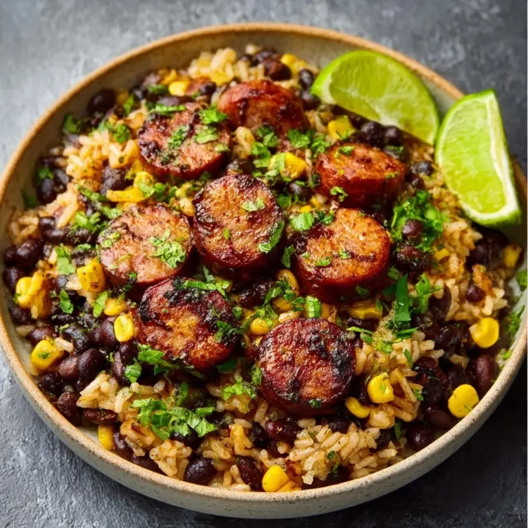 Hearty Black Beans and Rice with Sausage Recipe