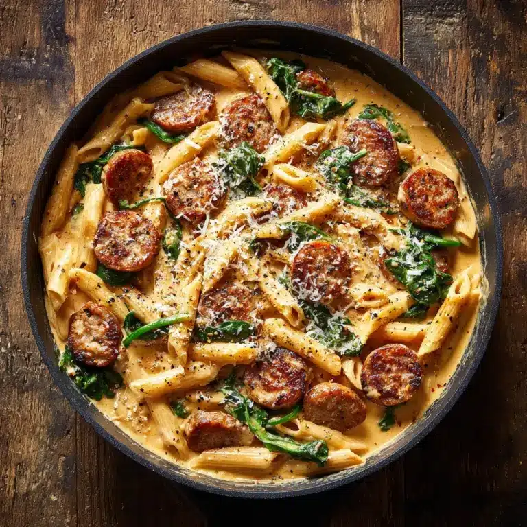 One Pot Creamy Cajun Sausage Pasta Recipe