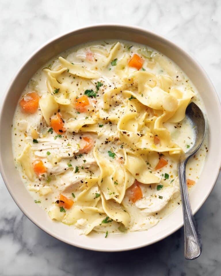 Easy Creamy Chicken Noodle Soup Recipe