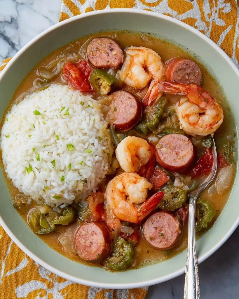 Real Louisiana Gumbo with Sausage & Shrimp Recipe