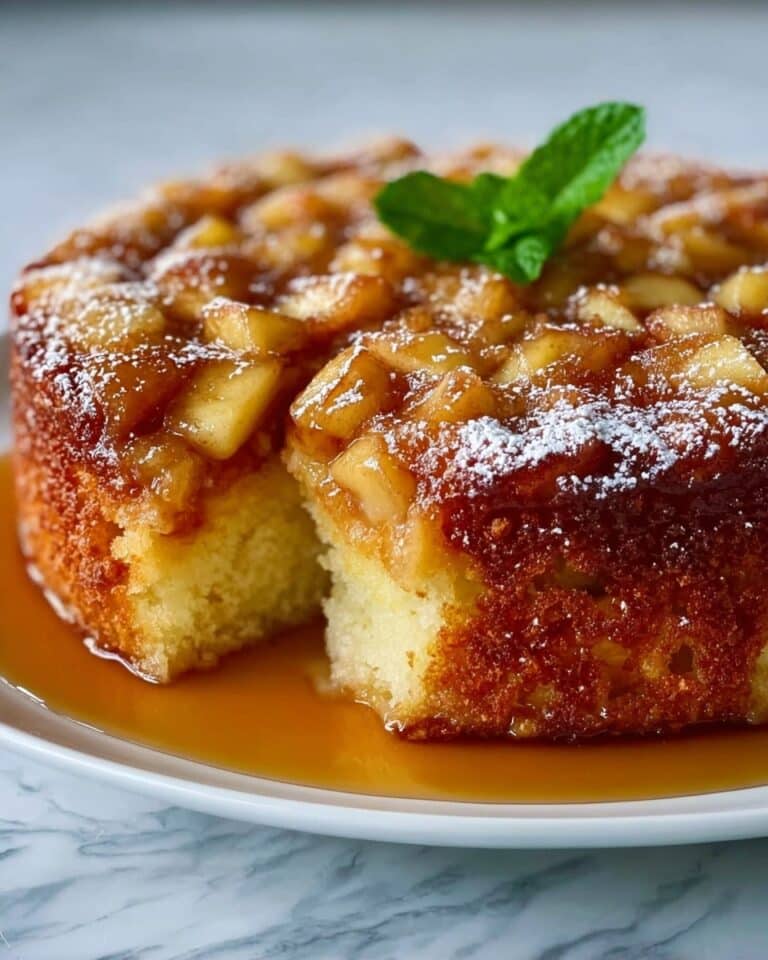 Swedish Apple Cake with Caramel Sauce Recipe