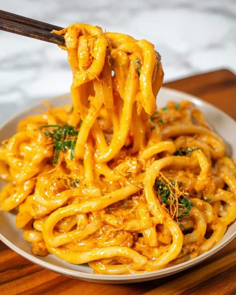 Creamy Gochujang Udon Noodles Recipe