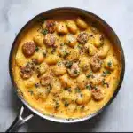 Creamy Butternut Squash Gnocchi with Sausage, Thyme, and Sage