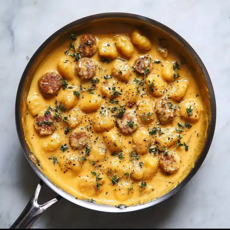Creamy Butternut Squash Gnocchi with Sausage, Thyme, and Sage