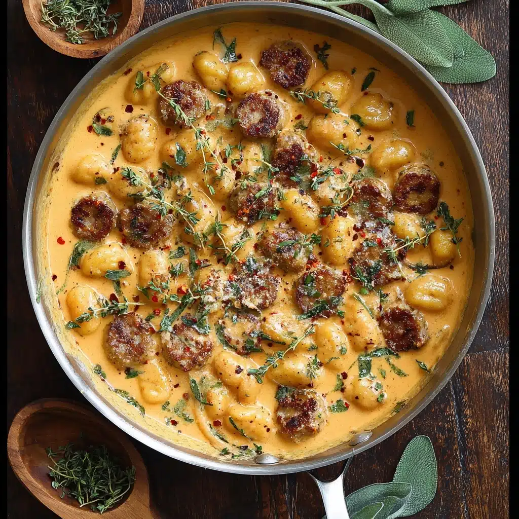 Creamy Butternut Squash Gnocchi with Sausage, Thyme, and Sage 
 - Recipe Image