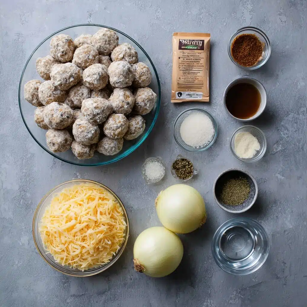 Crock Pot French Onion Meatballs Recipe - Recipe Image
