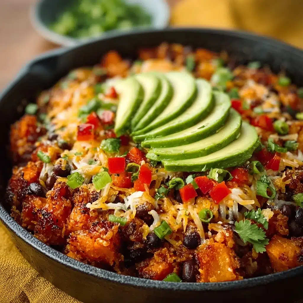 Mexican Chicken, Sweet Potato, and Black Bean Skillet Recipe