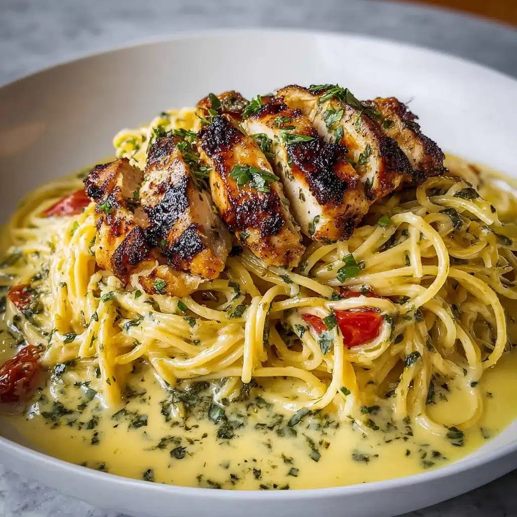 n Spaghetti with Garlic Mozzarella Sauce Recipe - Recipe Image