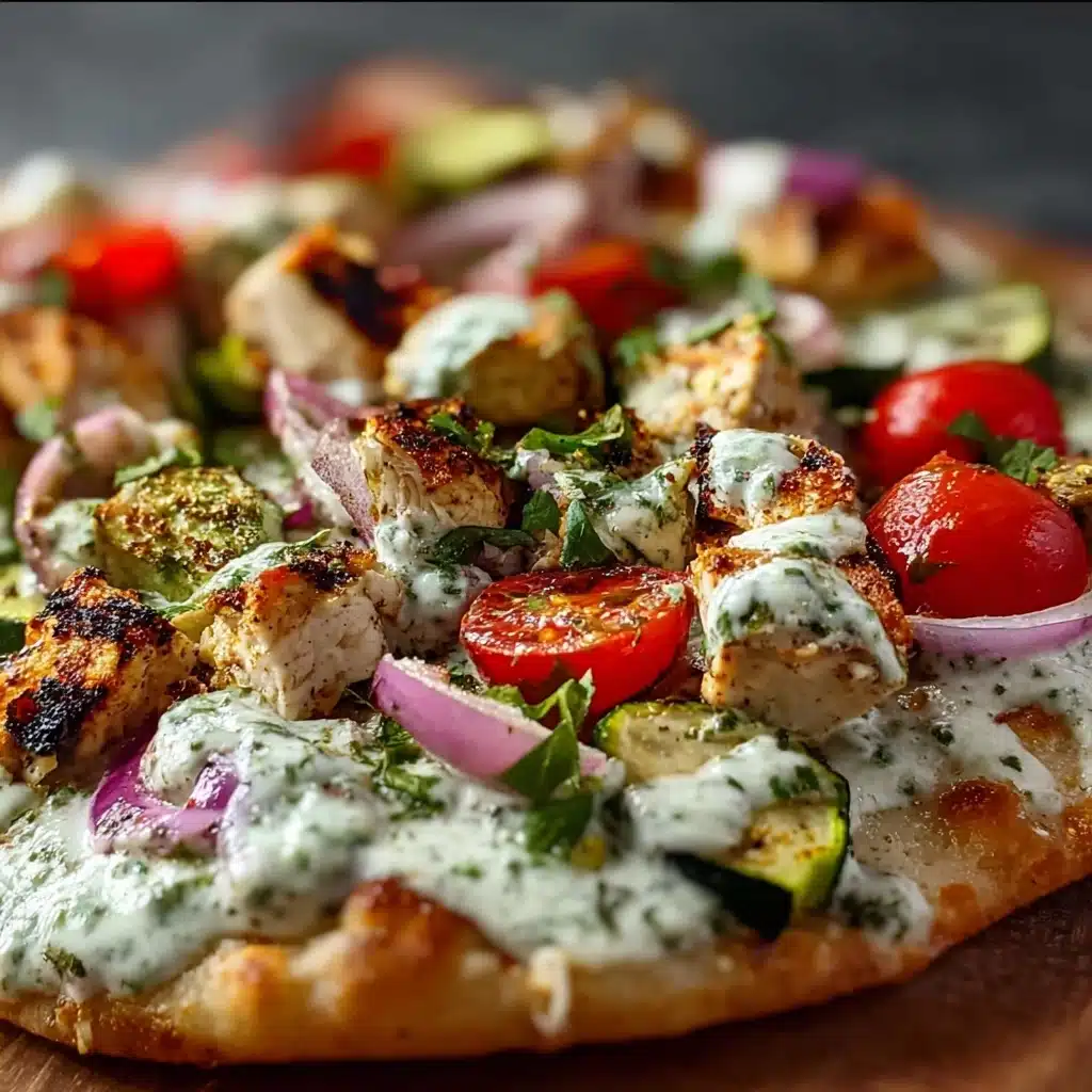 Tzatziki Chicken Naan Pizza Recipe - Recipe Image