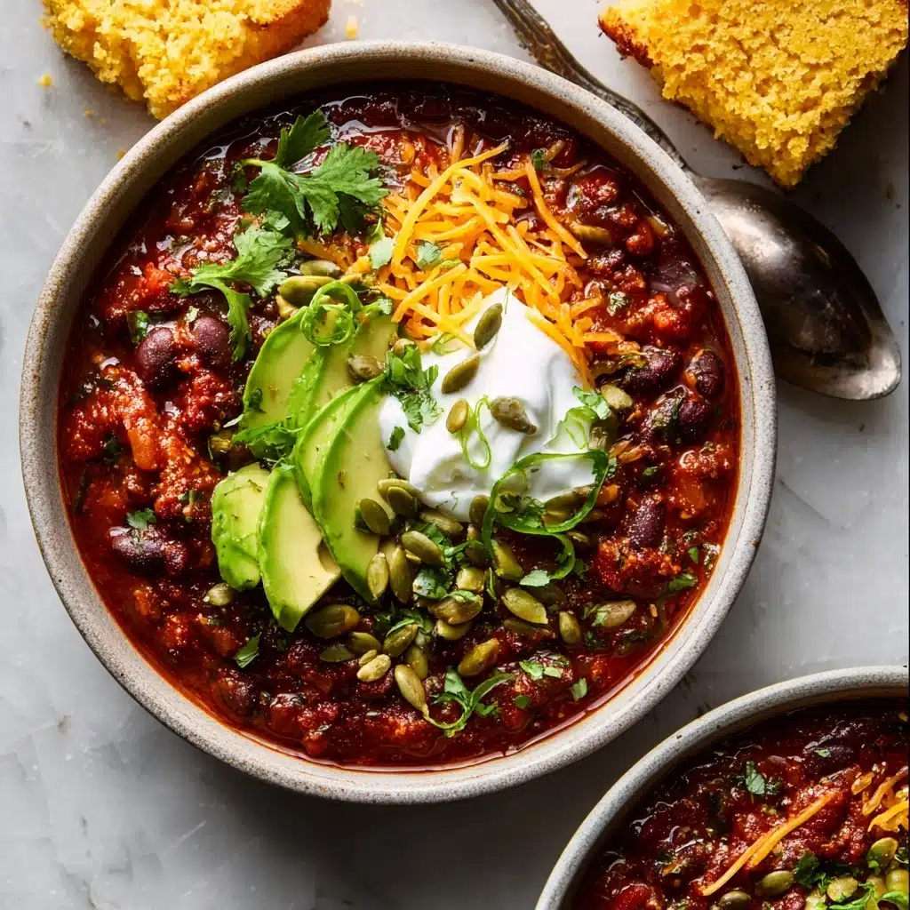 Sweet Potato & Black Bean Vegetarian Chili – Crock Pot Recipe - Recipe Image