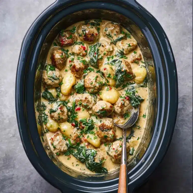 Slow Cooker Tuscan Chicken Meatballs With Gnocchi Recipe