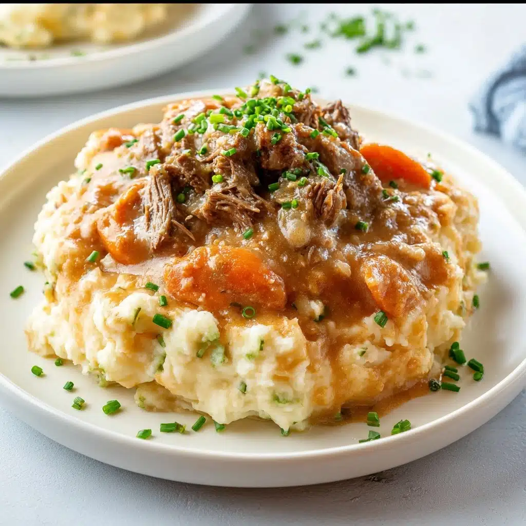 Fall Apple Cider Stew over Mashed Potatoes Recipe - Recipe Image