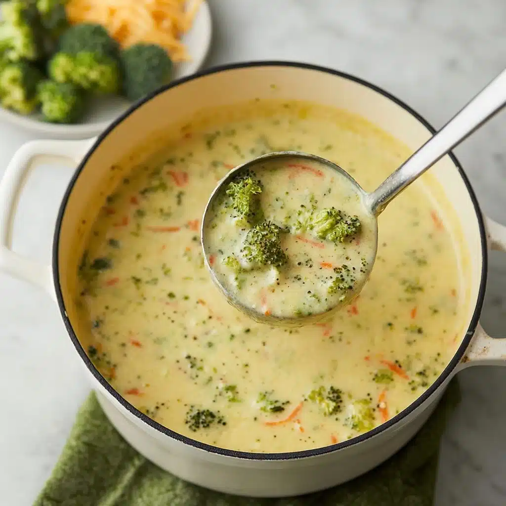 High Protein Broccoli Cheddar Soup Recipe - Recipe Image