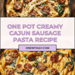 One Pot Creamy Cajun Sausage Pasta Recipe