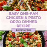 One Pan Chicken & Pesto Orzo Recipe