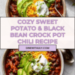 Sweet Potato & Black Bean Vegetarian Chili – Crock Pot Recipe
