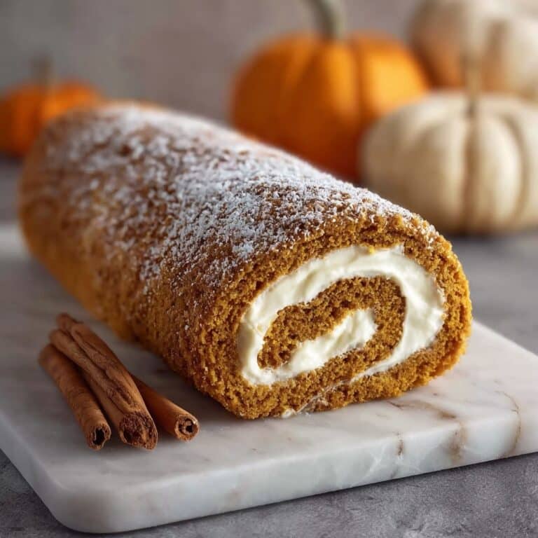 Fall Pumpkin Spice Roll Cake Recipe