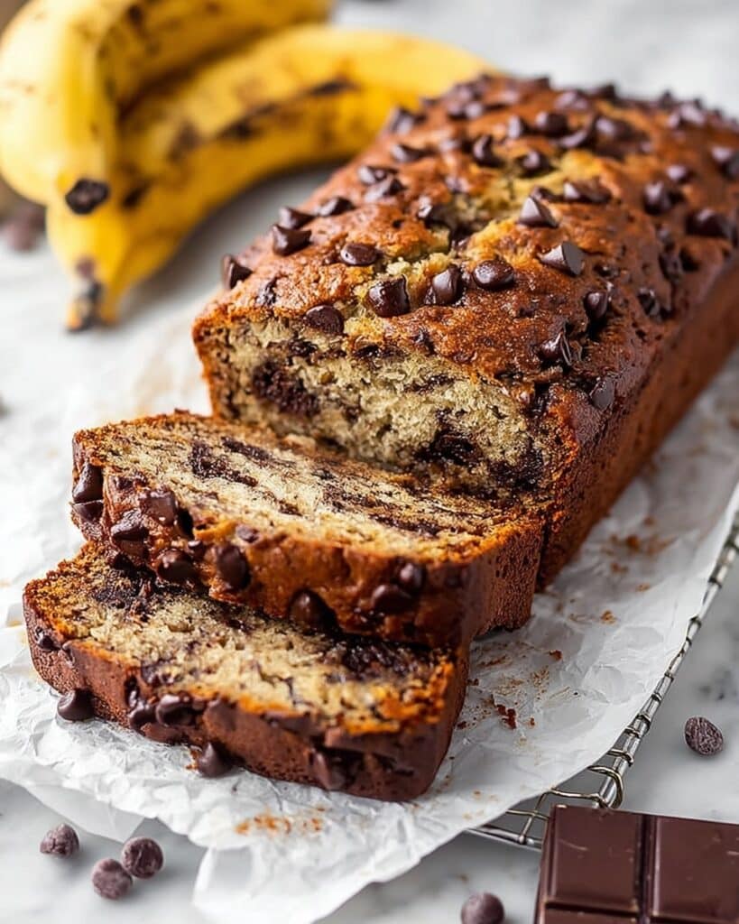 Super Moist Chocolate Chip Banana Bread Recipe
