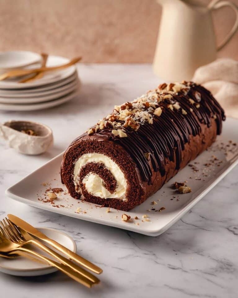 Chocolate Bourbon Pecan Swiss Roll Recipe