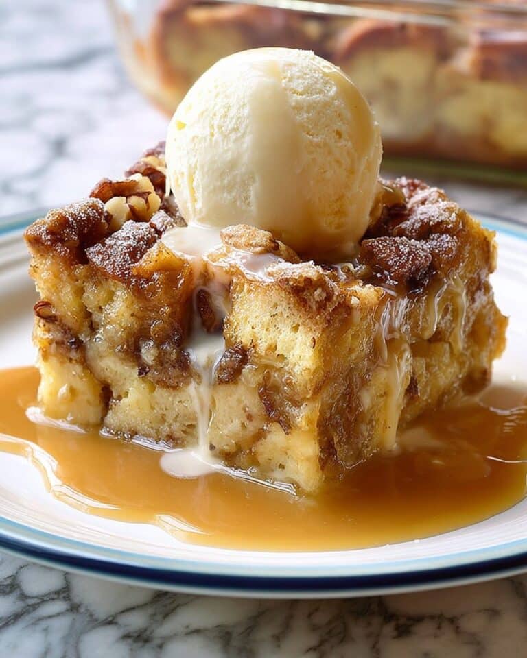 Apple Pie Bread Pudding with Caramel Sauce Recipe