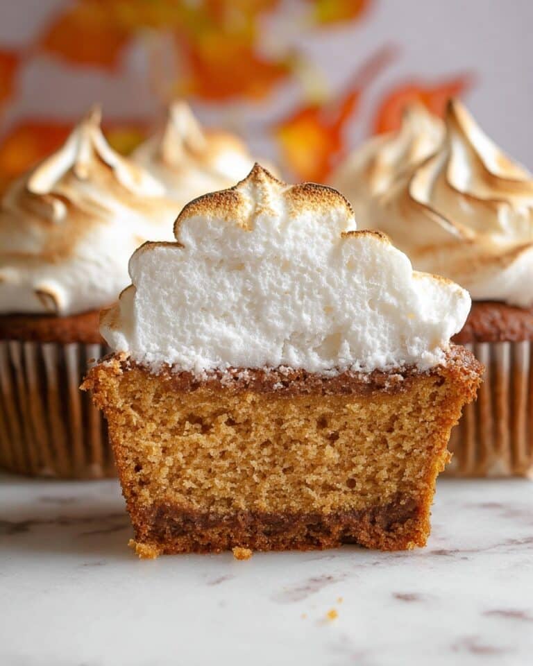 Gingersnap Pumpkin Cupcakes with Marshmallow Frosting Recipe
